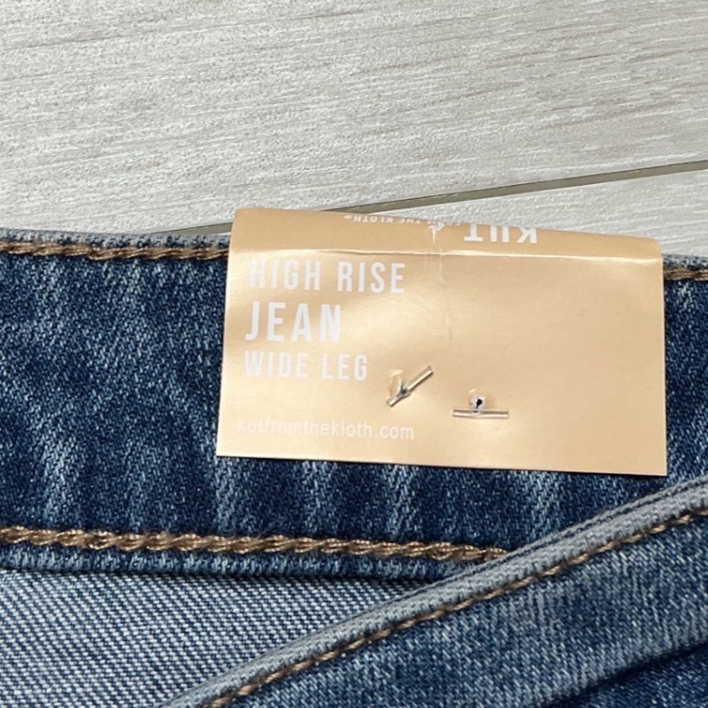 Kut from the Kloth Sienna High Rise Wide Leg Jeans Blue 18W New With Tags - Picture 8 of 9